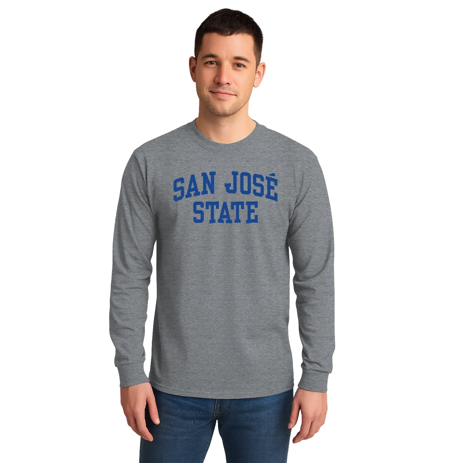 San Jose State University Classic Long Sleeve T-Shirt (Charcoal Grey) sold by Barnesmith product image thumbnail 2