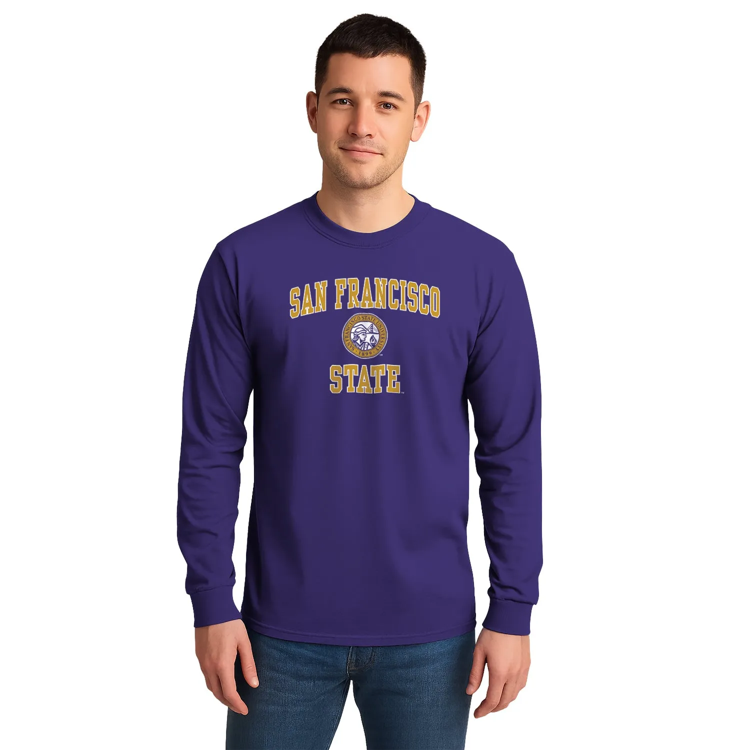 San Francisco State University Heritage Long Sleeve T-Shirt (Purple) sold by Barnesmith product image thumbnail 2
