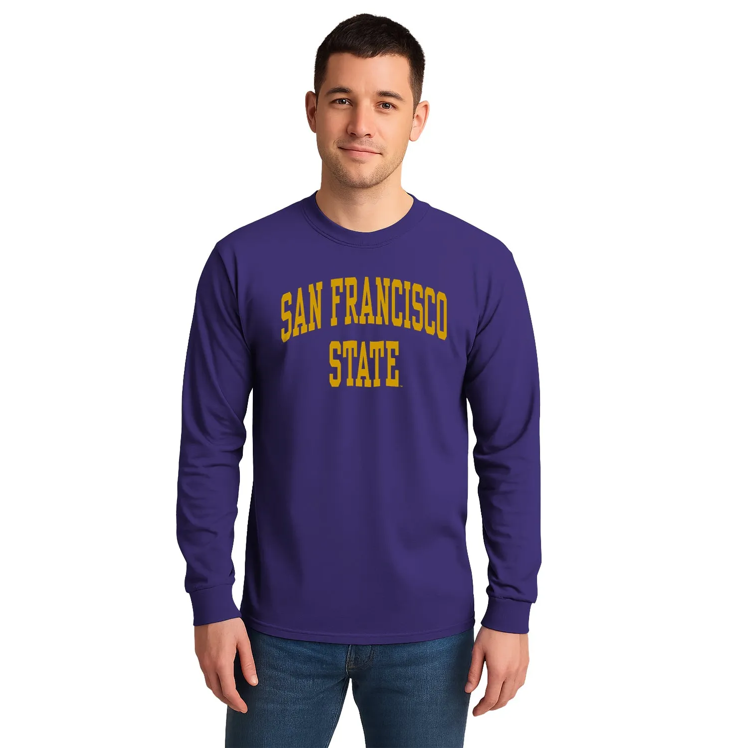 San Francisco State University Classic Long Sleeve T-Shirt (Purple) sold by Barnesmith product image thumbnail 2
