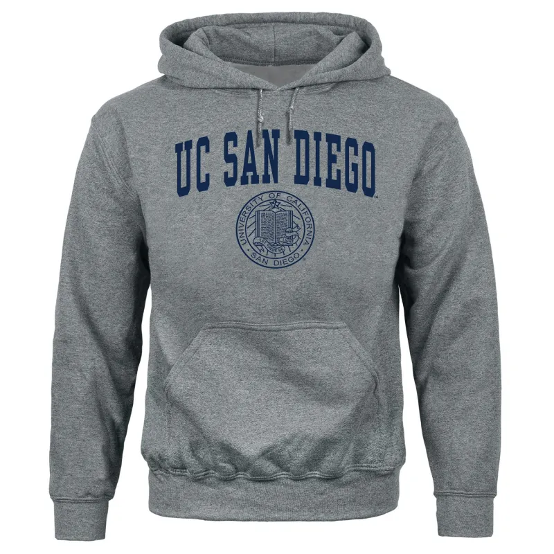 UC San Diego Heritage Hooded Sweatshirt (Charcoal Grey) sold by Barnesmith
