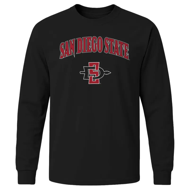 San Diego State University Heritage Long Sleeve T-Shirt (Black) sold by Barnesmith