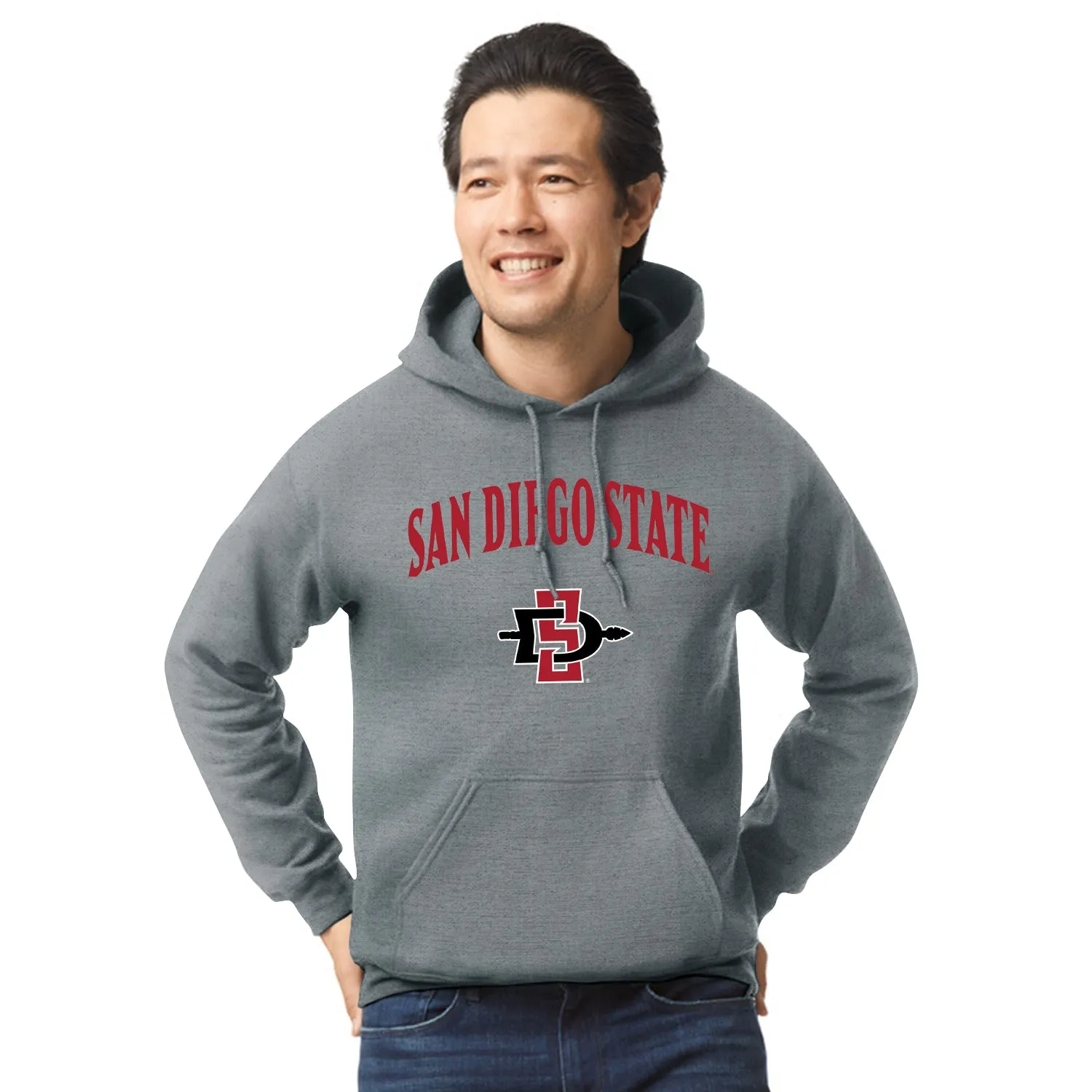 San Diego State University Heritage Hooded Sweatshirt (Charcoal Grey) sold by Barnesmith product image thumbnail 2