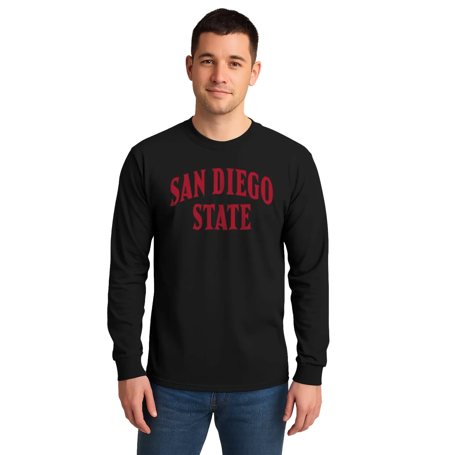 San Diego State University Classic Long Sleeve T-Shirt (Black) sold by Barnesmith product image thumbnail 2
