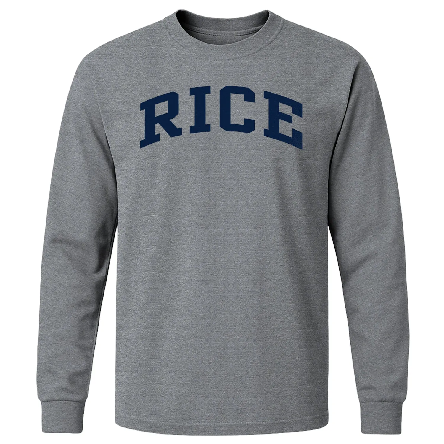 Rice University Classic Long Sleeve T-Shirt (Charcoal Grey) sold by Barnesmith