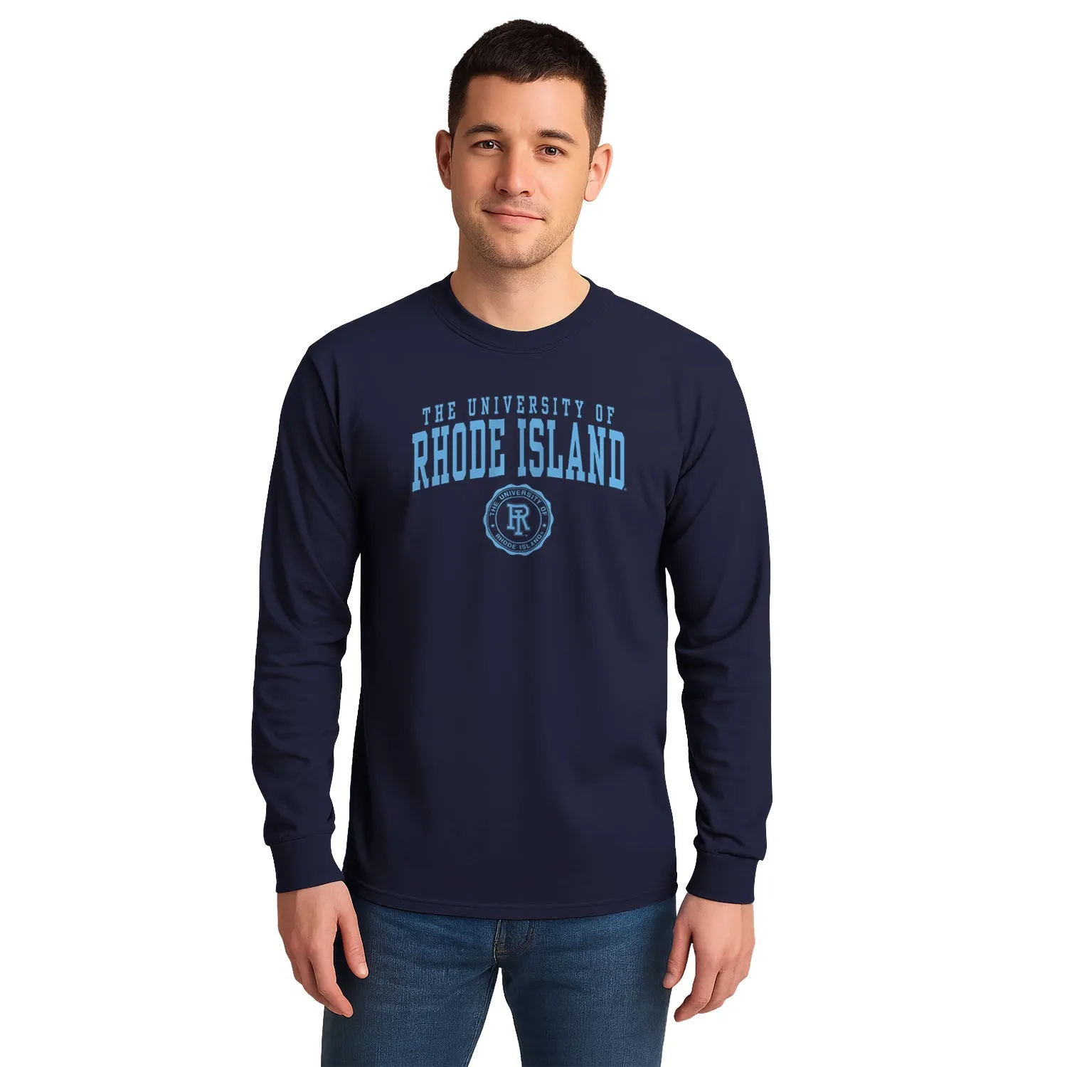 University of Rhode Island Heritage Long Sleeve T-Shirt (Navy) sold by Barnesmith product image thumbnail 2