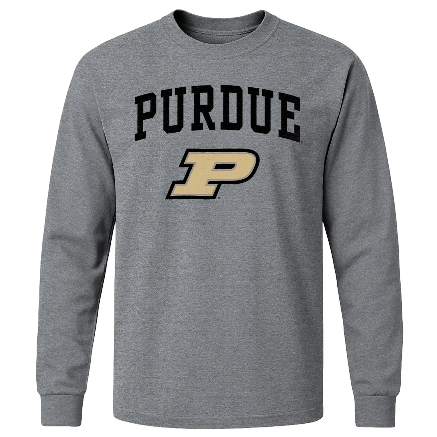 Purdue University Heritage Long Sleeve T-Shirt (Charcoal Grey) sold by Barnesmith