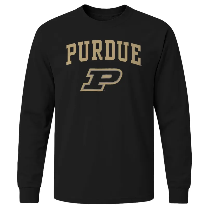Purdue University Heritage Long Sleeve T-Shirt (Black) sold by Barnesmith