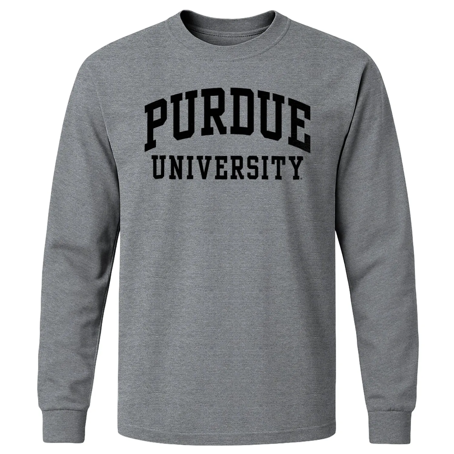 Purdue University Classic Long Sleeve T-Shirt (Charcoal Grey) sold by Barnesmith