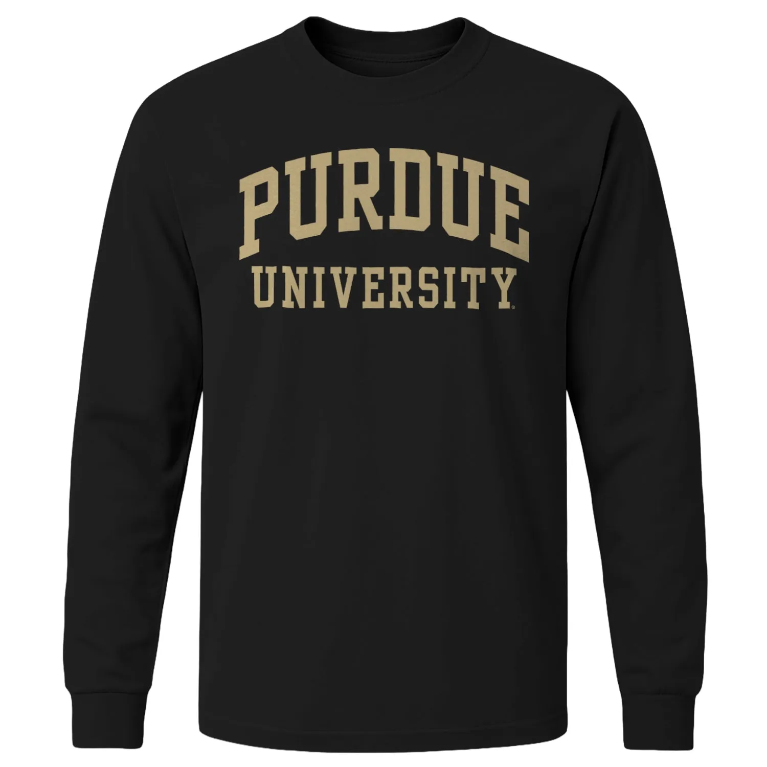 Purdue University Classic Long Sleeve T-Shirt (Black) sold by Barnesmith