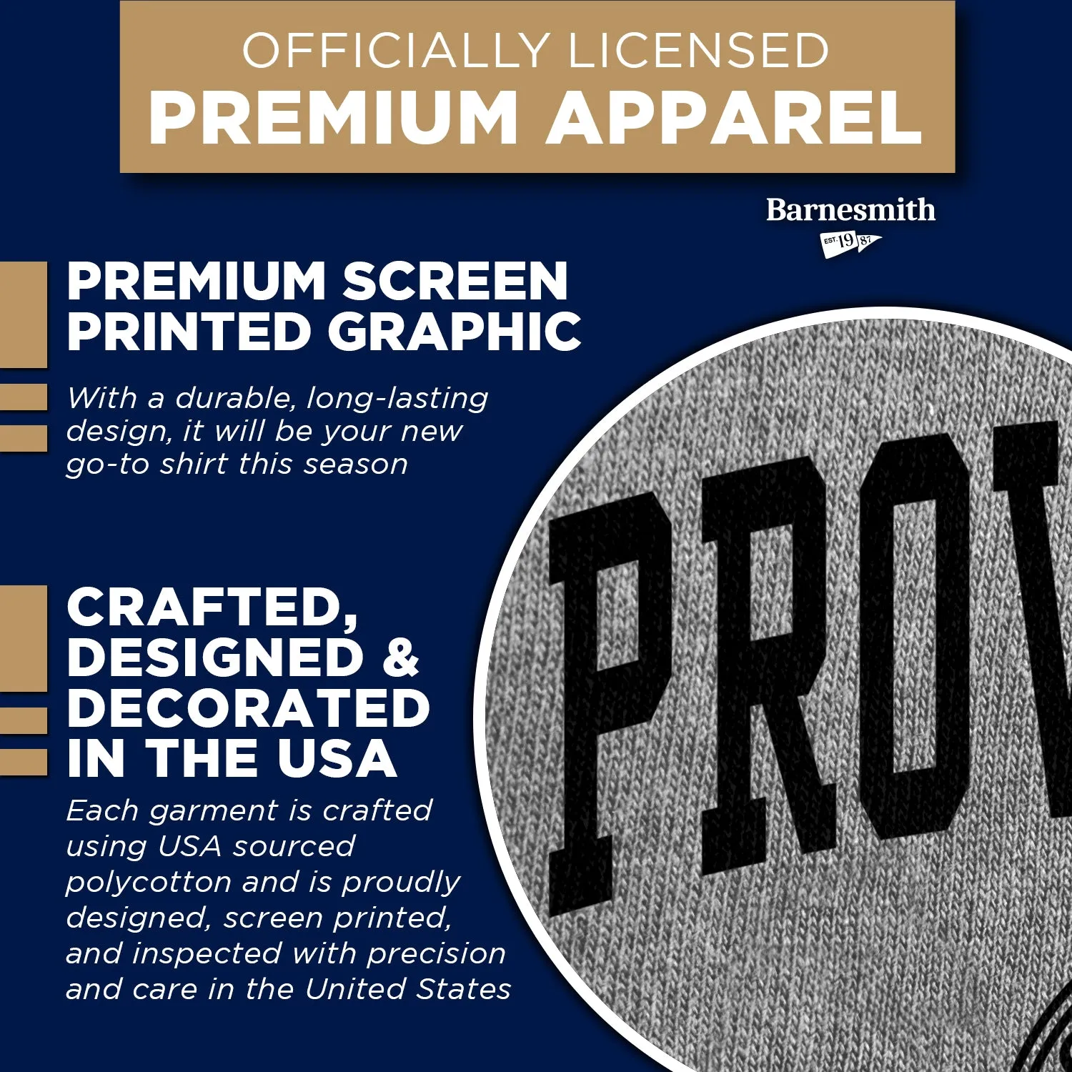 Providence College Heritage T-Shirt (Charcoal Grey) sold by Barnesmith product image thumbnail 4