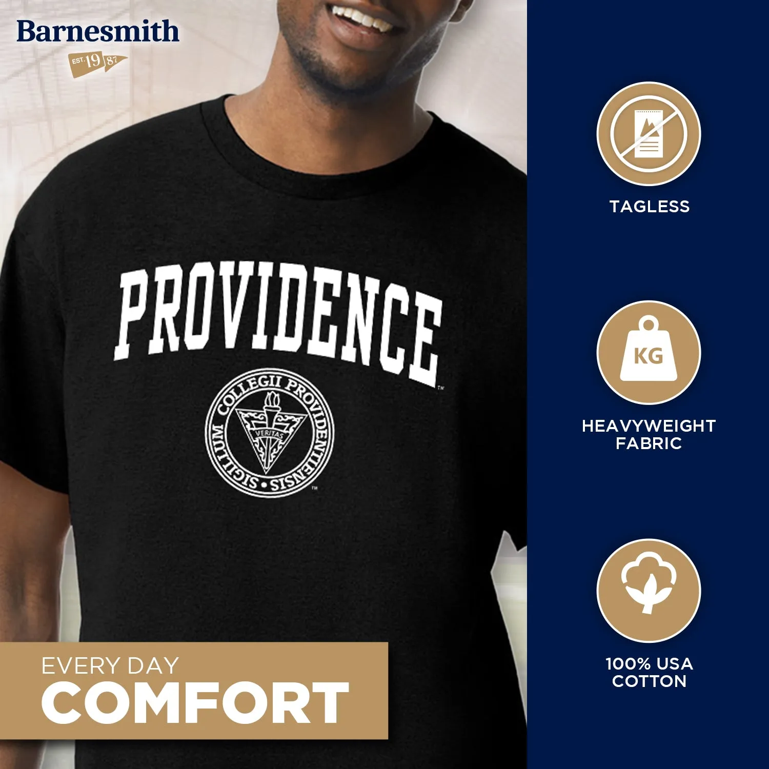 Providence College Heritage T-Shirt (Black) sold by Barnesmith product image thumbnail 3