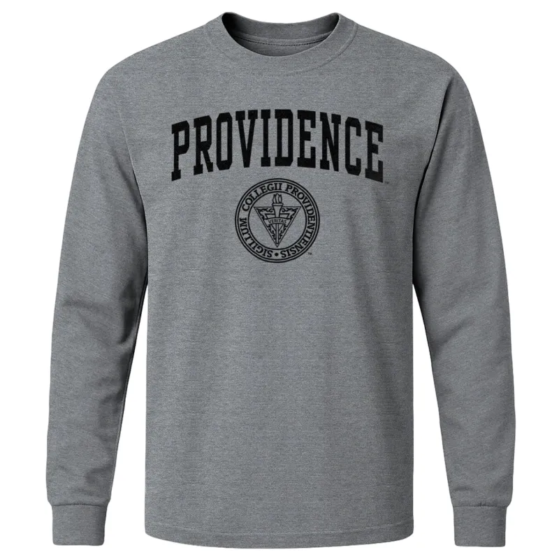Providence College Heritage Long Sleeve T-Shirt (Charcoal Grey) sold by Barnesmith