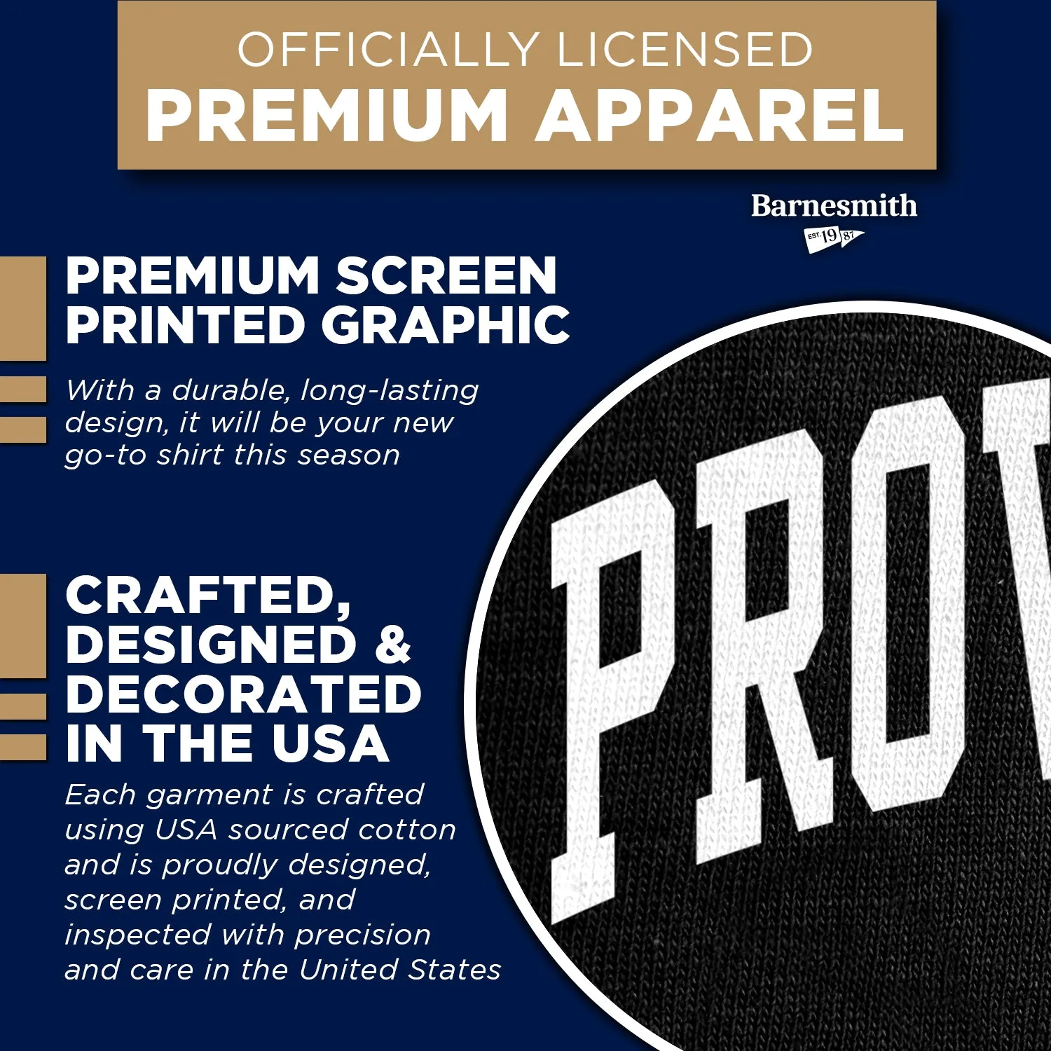 Providence College Classic T-Shirt (Black) sold by Barnesmith product image thumbnail 4