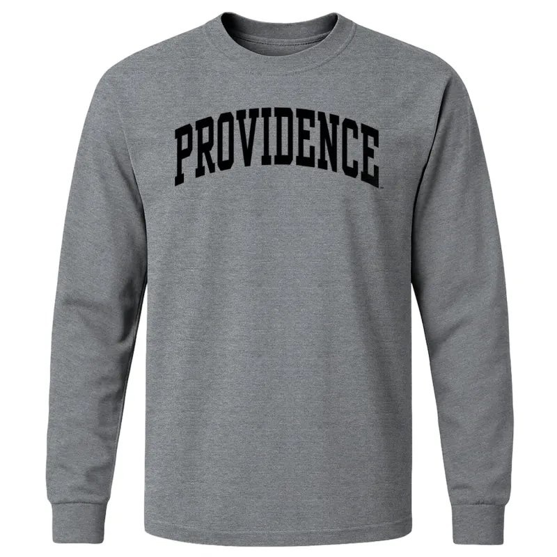 Providence College Classic Long Sleeve T-Shirt (Charcoal Grey) sold by Barnesmith