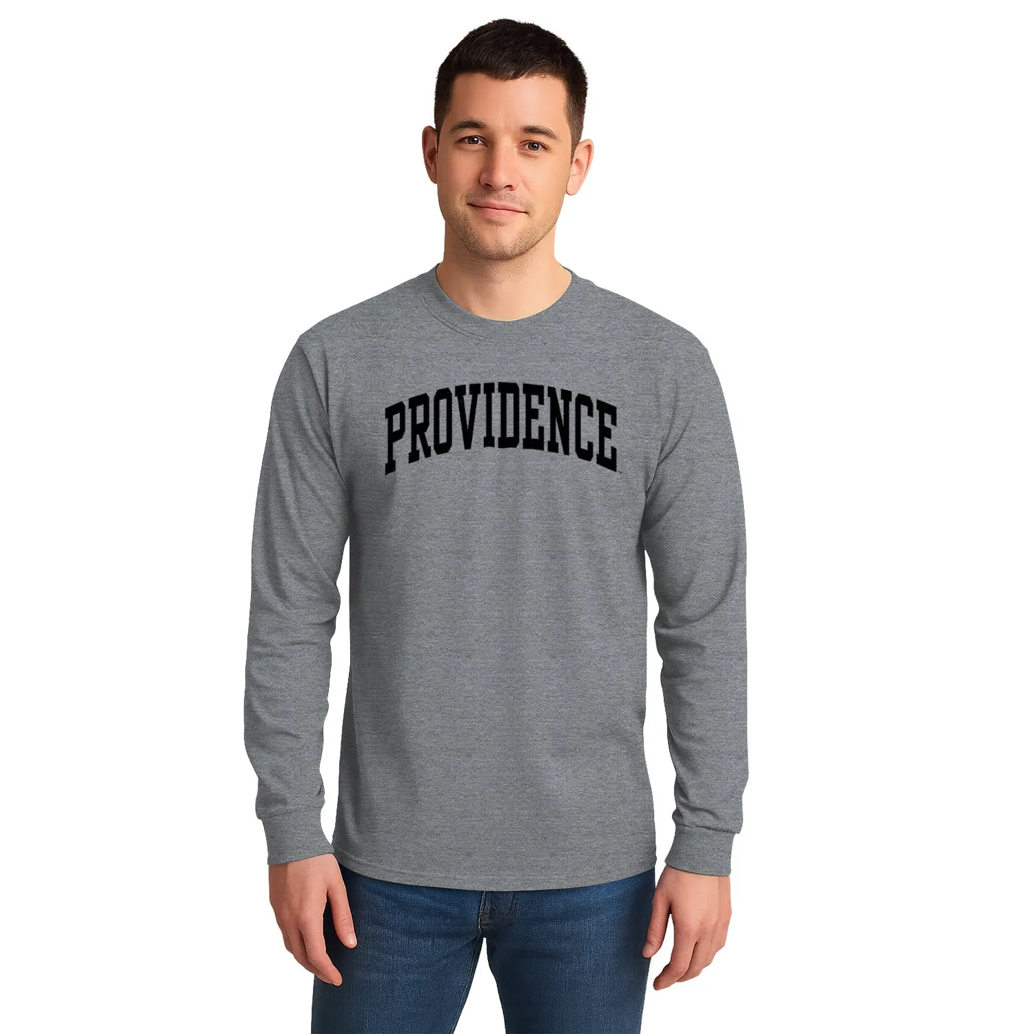 Providence College Classic Long Sleeve T-Shirt (Charcoal Grey) sold by Barnesmith product image thumbnail 2