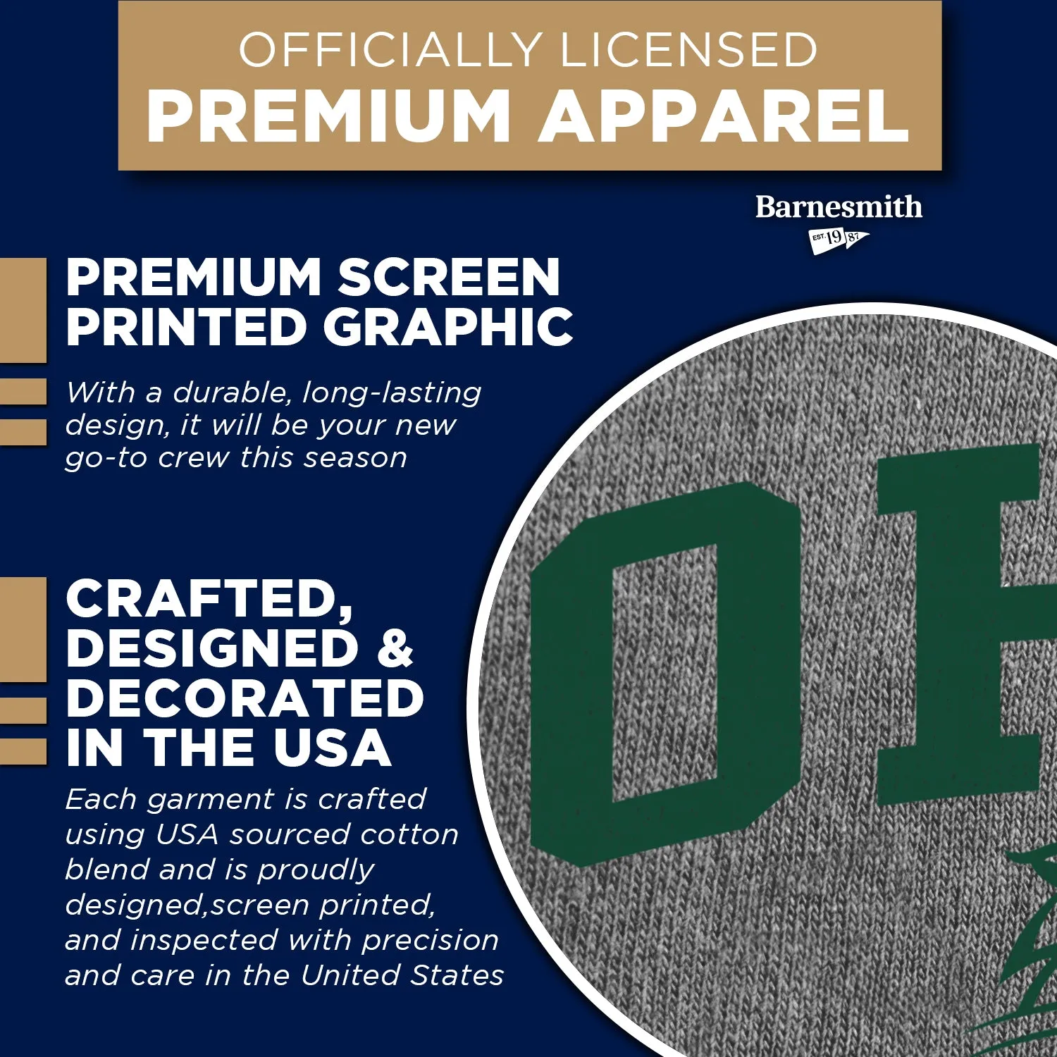 Ohio University Heritage Sweatshirt (Charcoal Grey) sold by Barnesmith product image thumbnail 4