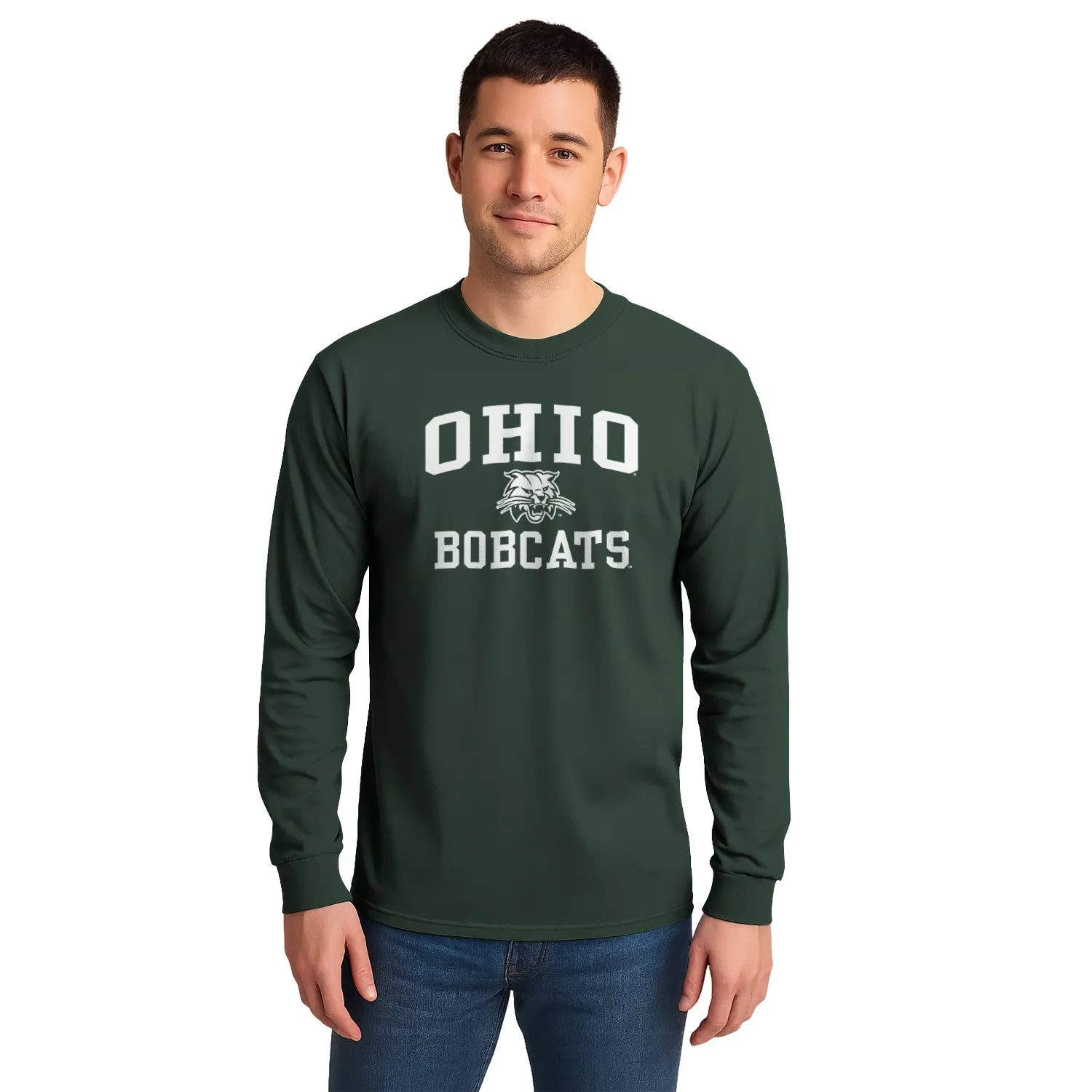 Ohio University Heritage Long Sleeve T-Shirt (Hunter Green) sold by Barnesmith product image thumbnail 2