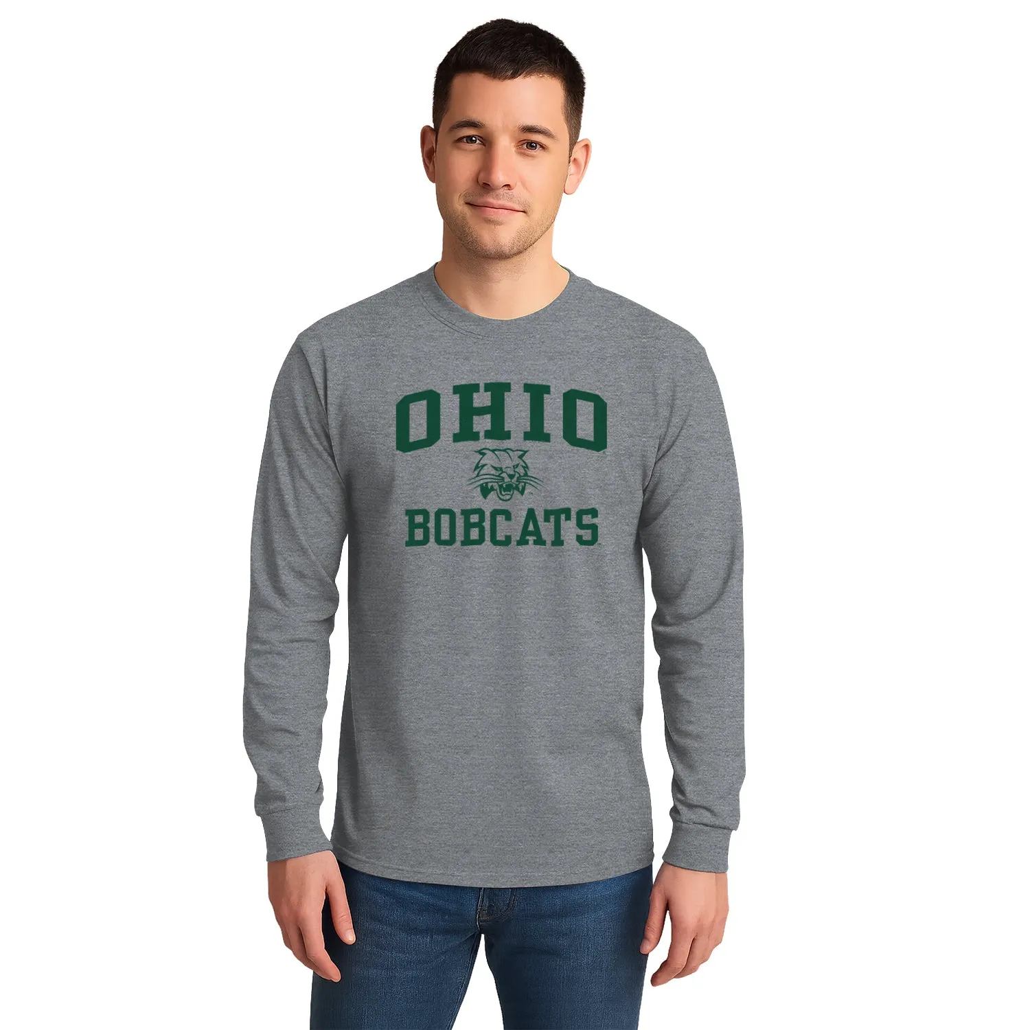 Ohio University Heritage Long Sleeve T-Shirt (Charcoal Grey) sold by Barnesmith product image thumbnail 2
