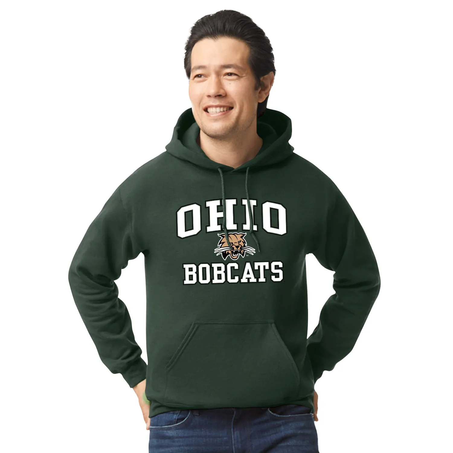 Ohio University Heritage Hooded Sweatshirt (Hunter Green) sold by Barnesmith product image thumbnail 2