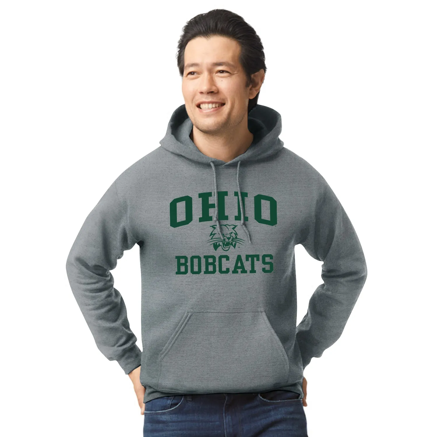 Ohio University Heritage Hooded Sweatshirt (Charcoal Grey) sold by Barnesmith product image thumbnail 2