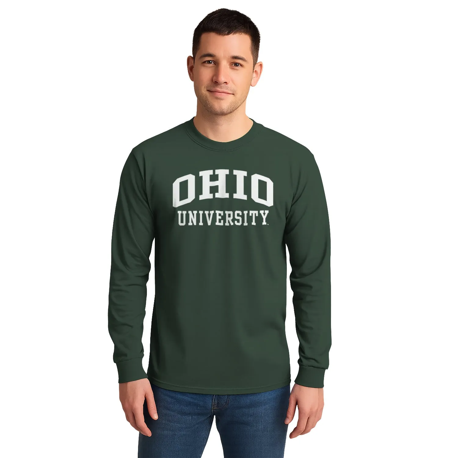 Ohio University Classic Long Sleeve T-Shirt (Hunter Green) sold by Barnesmith product image thumbnail 2