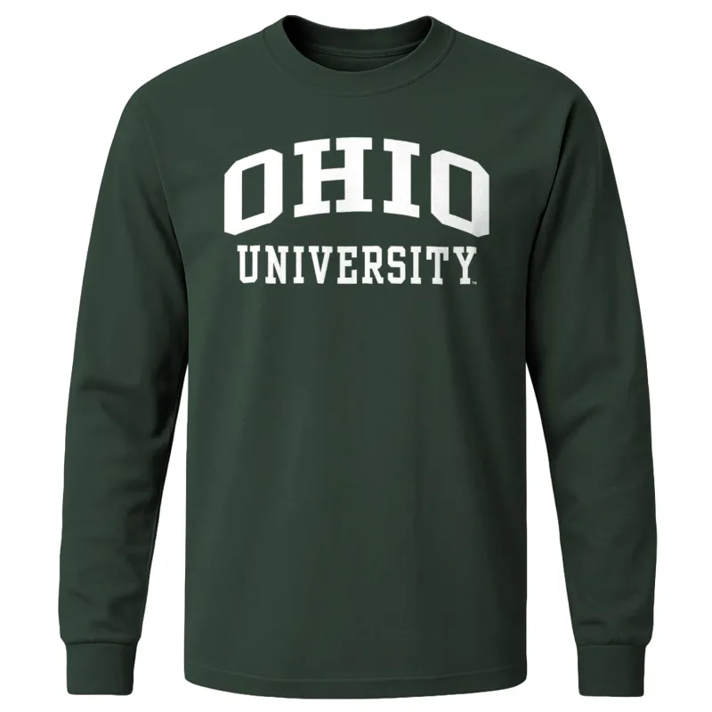 Ohio University Classic Long Sleeve T-Shirt (Hunter Green) sold by Barnesmith