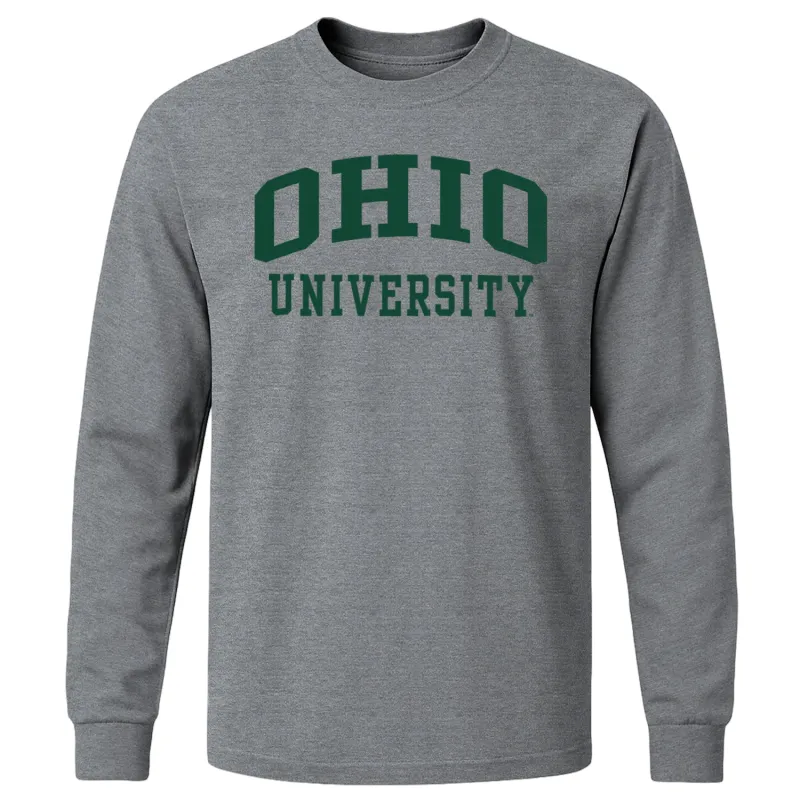 Ohio University Classic Long Sleeve T-Shirt (Charcoal Grey) sold by Barnesmith