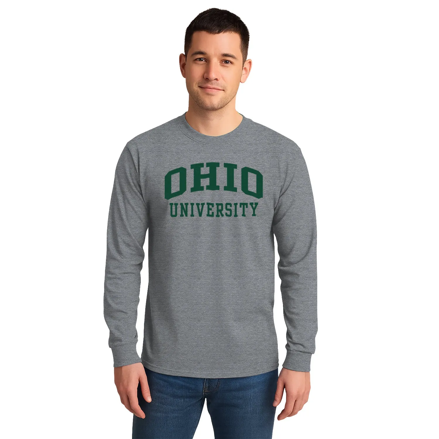 Ohio University Classic Long Sleeve T-Shirt (Charcoal Grey) sold by Barnesmith product image thumbnail 2