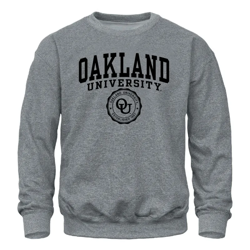Oakland University Heritage Sweatshirt (Charcoal Grey) sold by Barnesmith