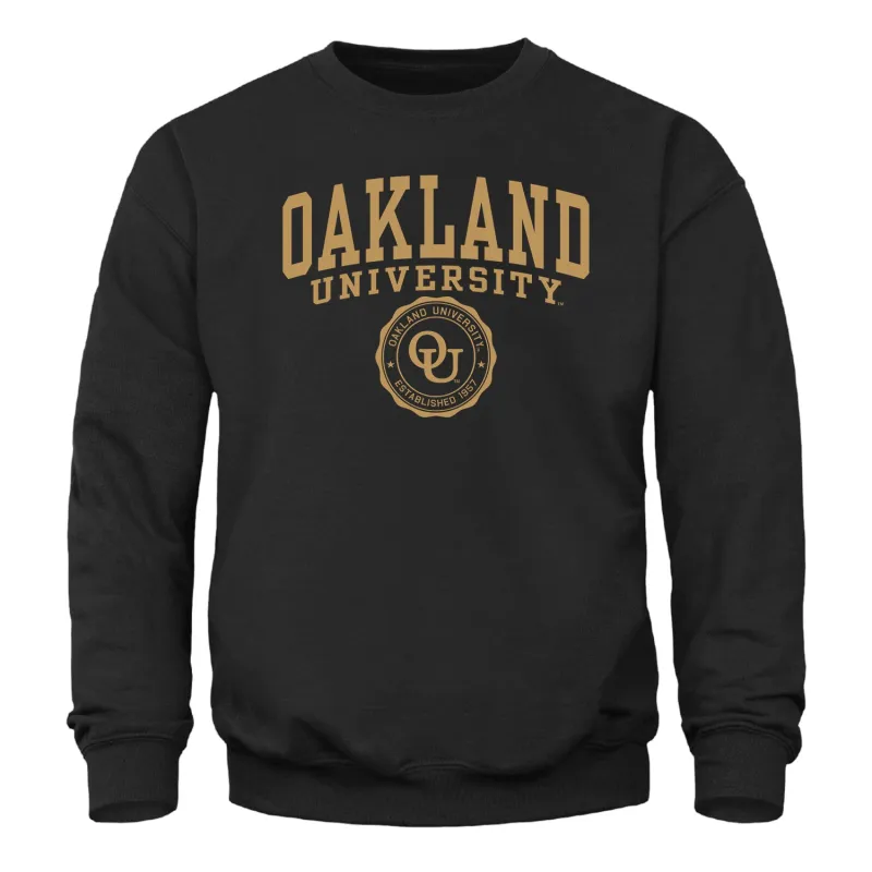 Oakland University Heritage Sweatshirt (Black) sold by Barnesmith