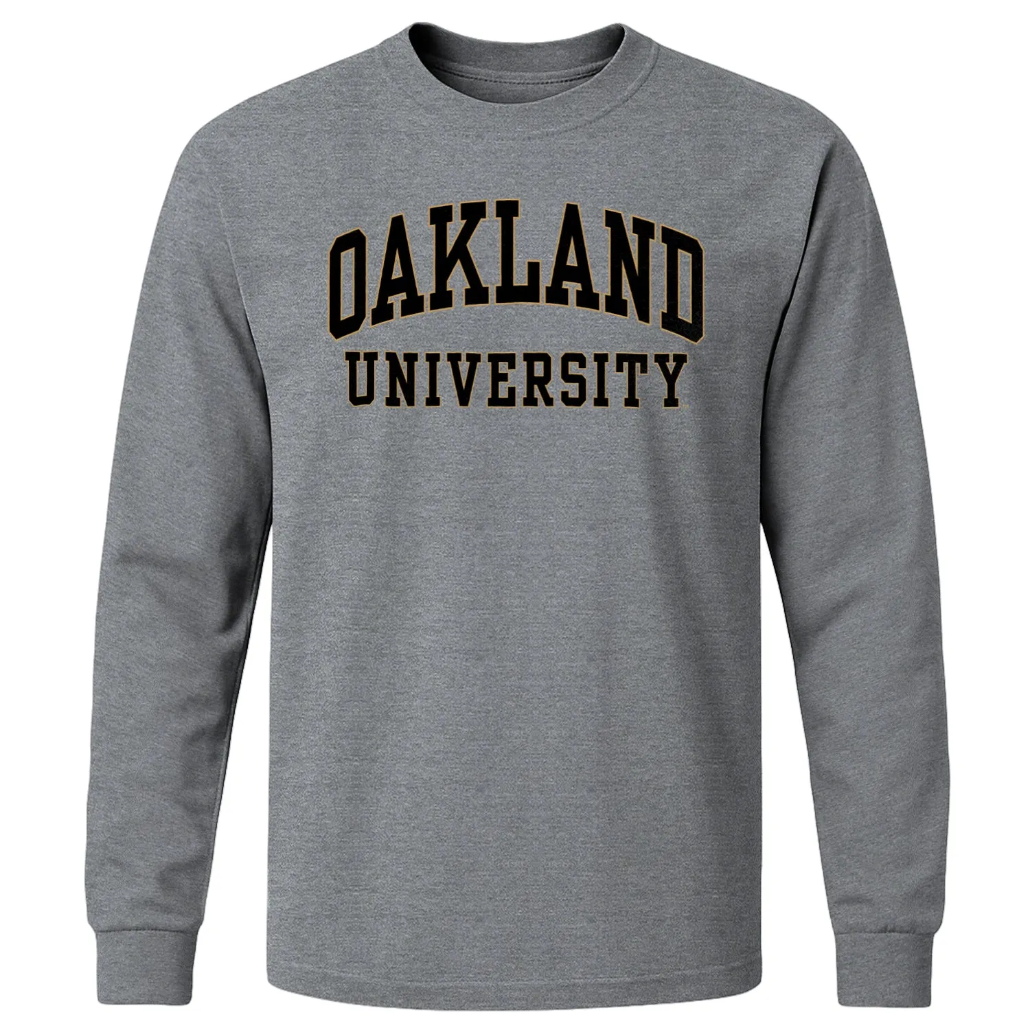 Oakland University Classic Long Sleeve T-Shirt (Charcoal Grey) sold by Barnesmith