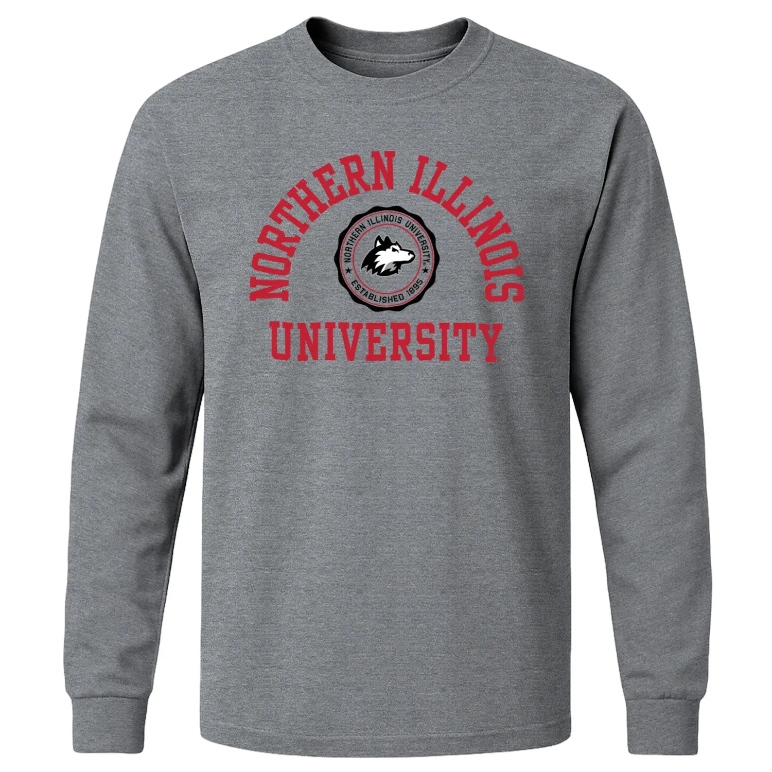 Northern Illinois University Heritage Long Sleeve T-Shirt (Charcoal Grey) sold by Barnesmith