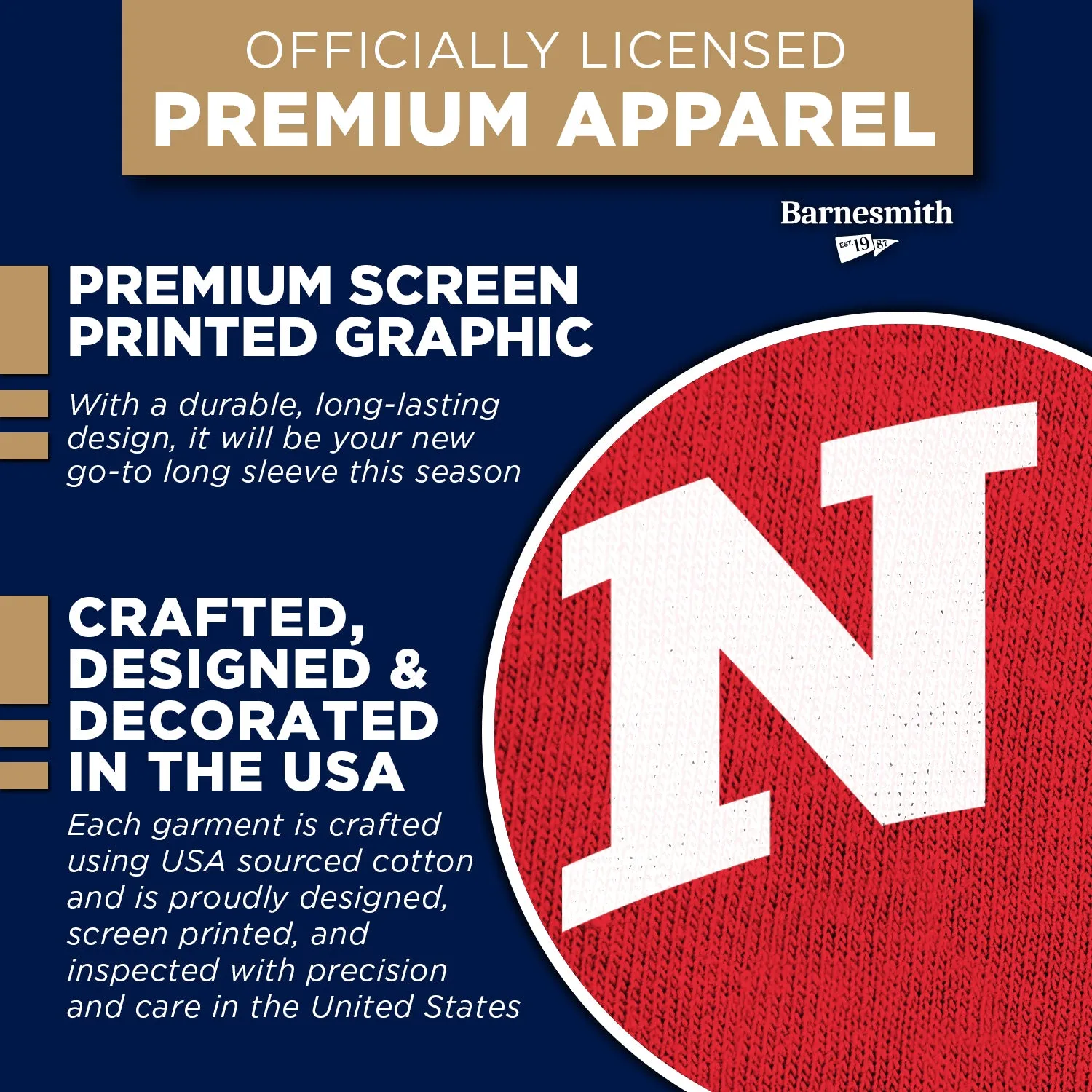 Northern Illinois University Classic Long Sleeve T-Shirt (Red) sold by Barnesmith product image thumbnail 4