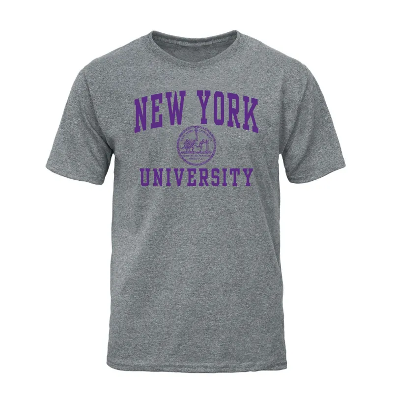 New York University Heritage T-Shirt (Charcoal Grey) sold by Barnesmith