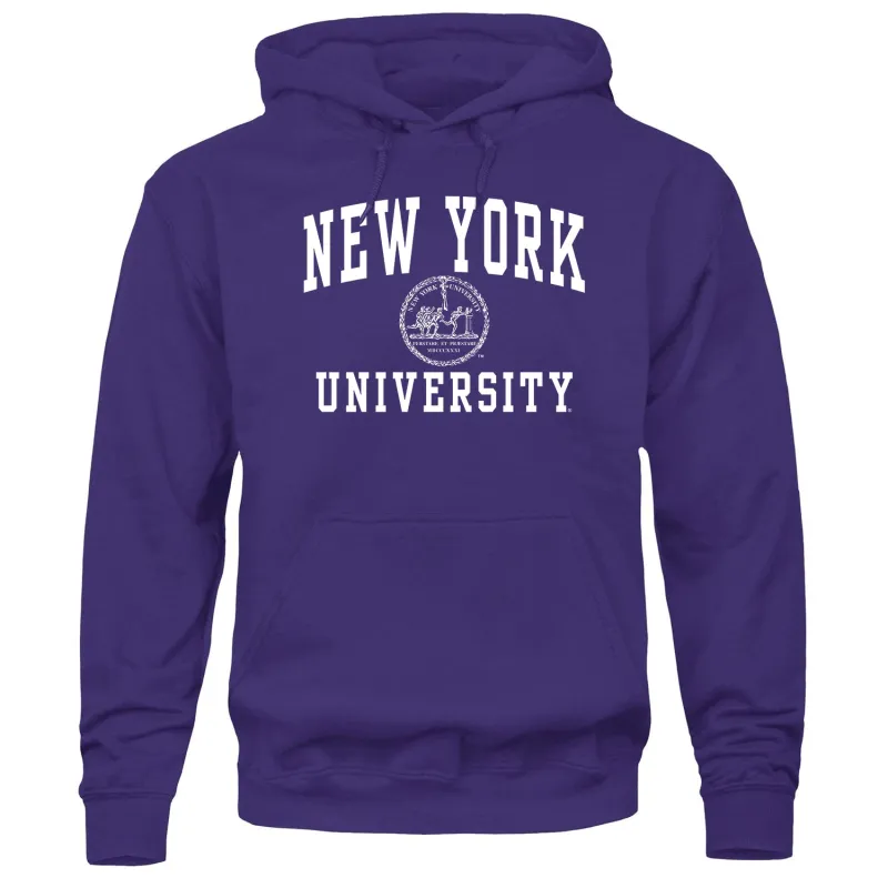 New York University Heritage Hooded Sweatshirt (Violet) sold by Barnesmith