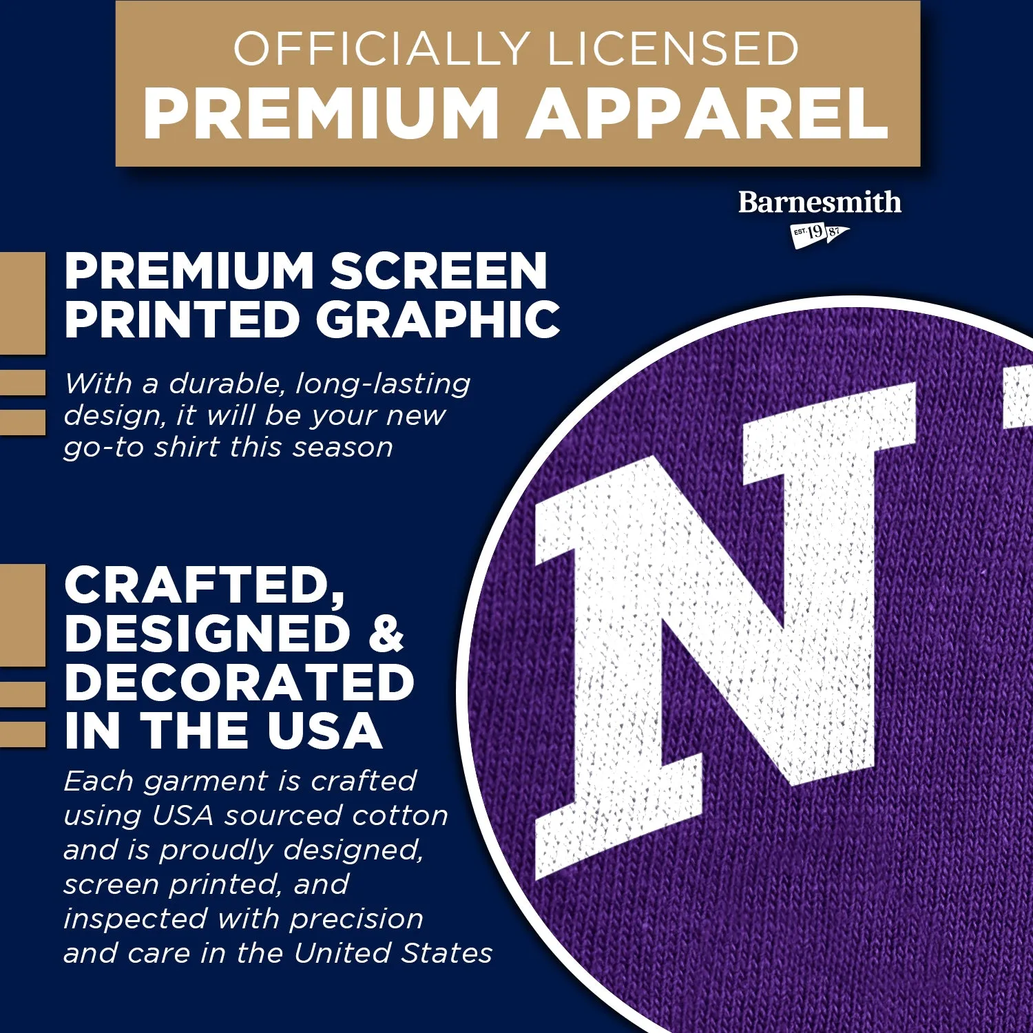 New York University Classic T-Shirt (Violet) sold by Barnesmith product image thumbnail 4