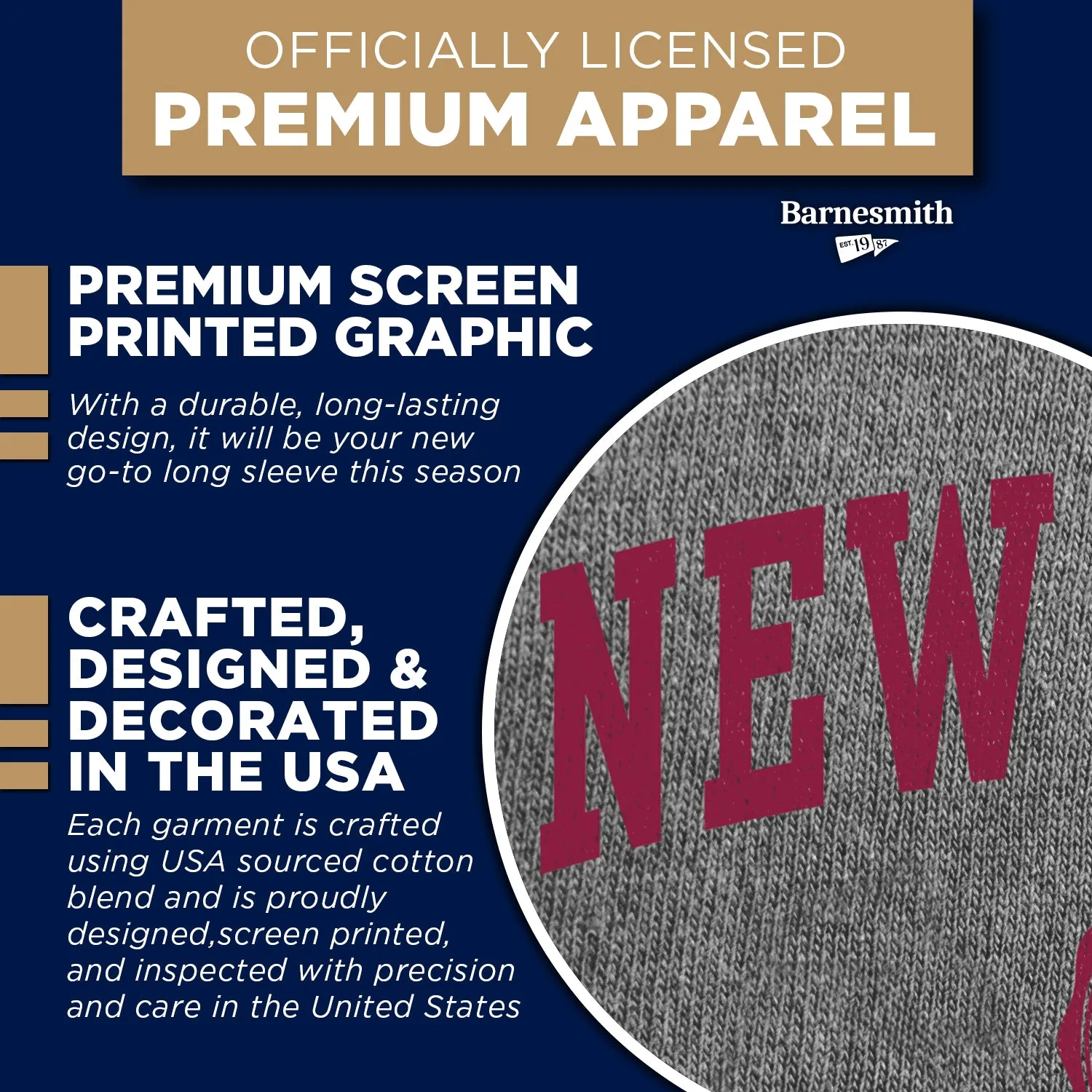 New Mexico State University Heritage Long Sleeve T-Shirt (Charcoal Grey) sold by Barnesmith product image thumbnail 4