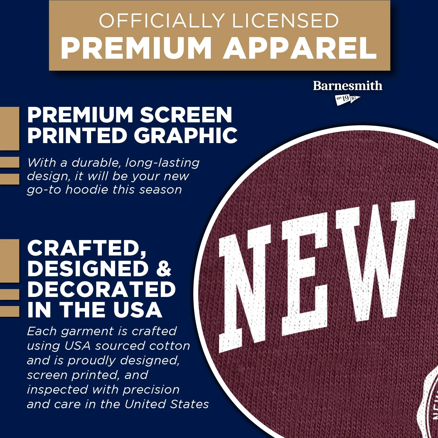 New Mexico State University Heritage Hooded Sweatshirt (Maroon) sold by Barnesmith product image thumbnail 3