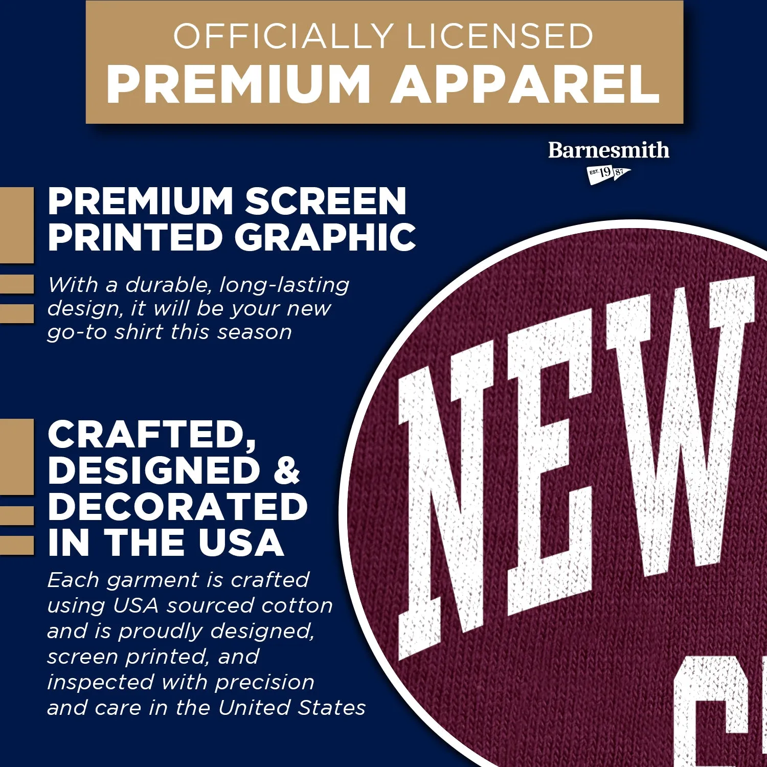 New Mexico State University Classic T-Shirt (Maroon) sold by Barnesmith product image thumbnail 4