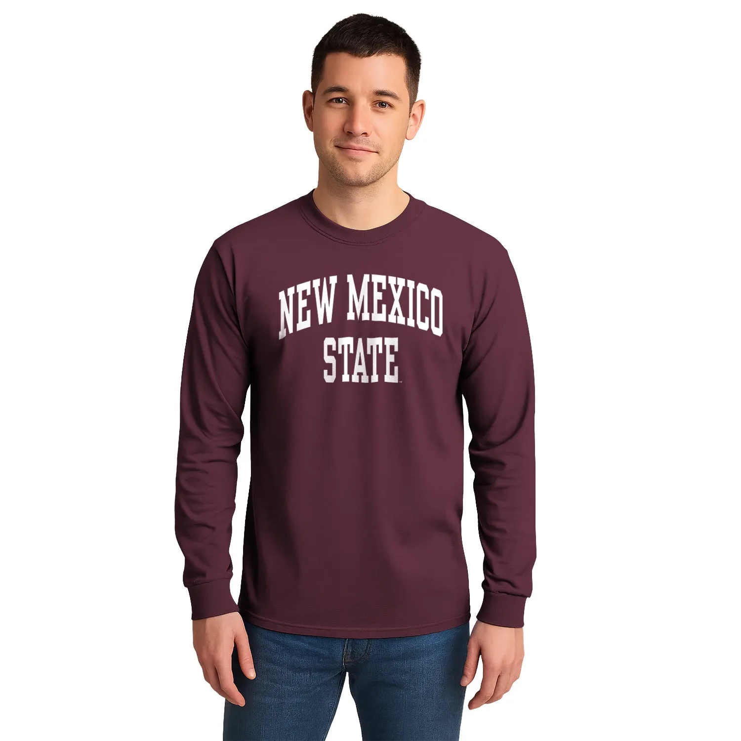 New Mexico State University Classic Long Sleeve T-Shirt (Maroon) sold by Barnesmith product image thumbnail 2