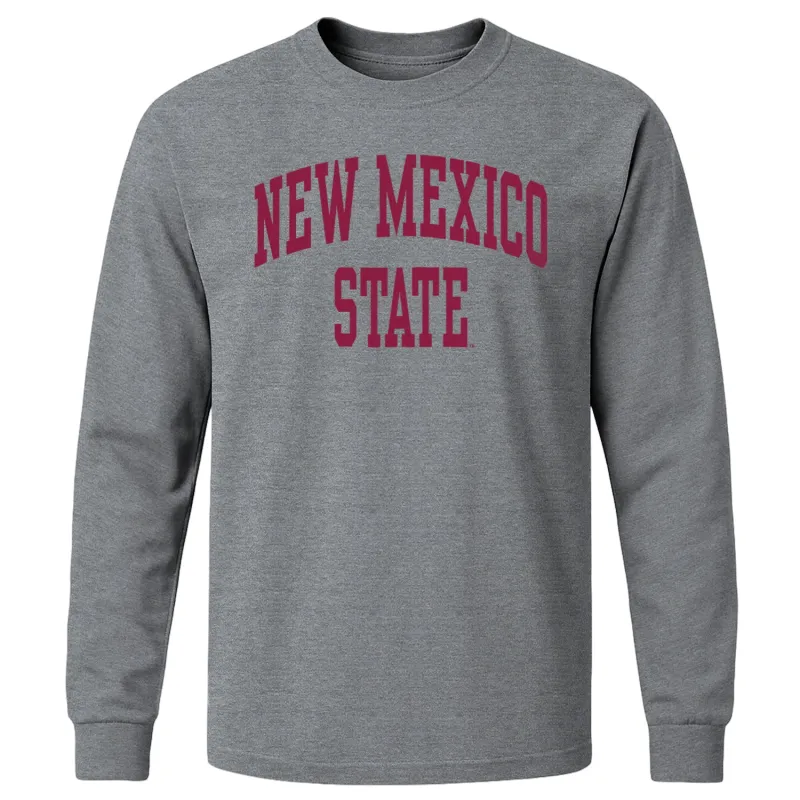 New Mexico State University Classic Long Sleeve T-Shirt (Charcoal Grey) sold by Barnesmith