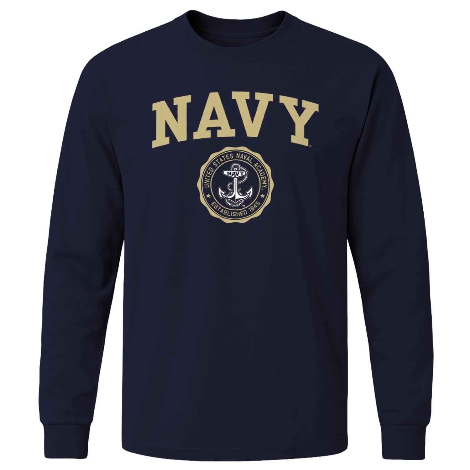 Navy Heritage Long Sleeve T-Shirt (Navy) sold by Barnesmith
