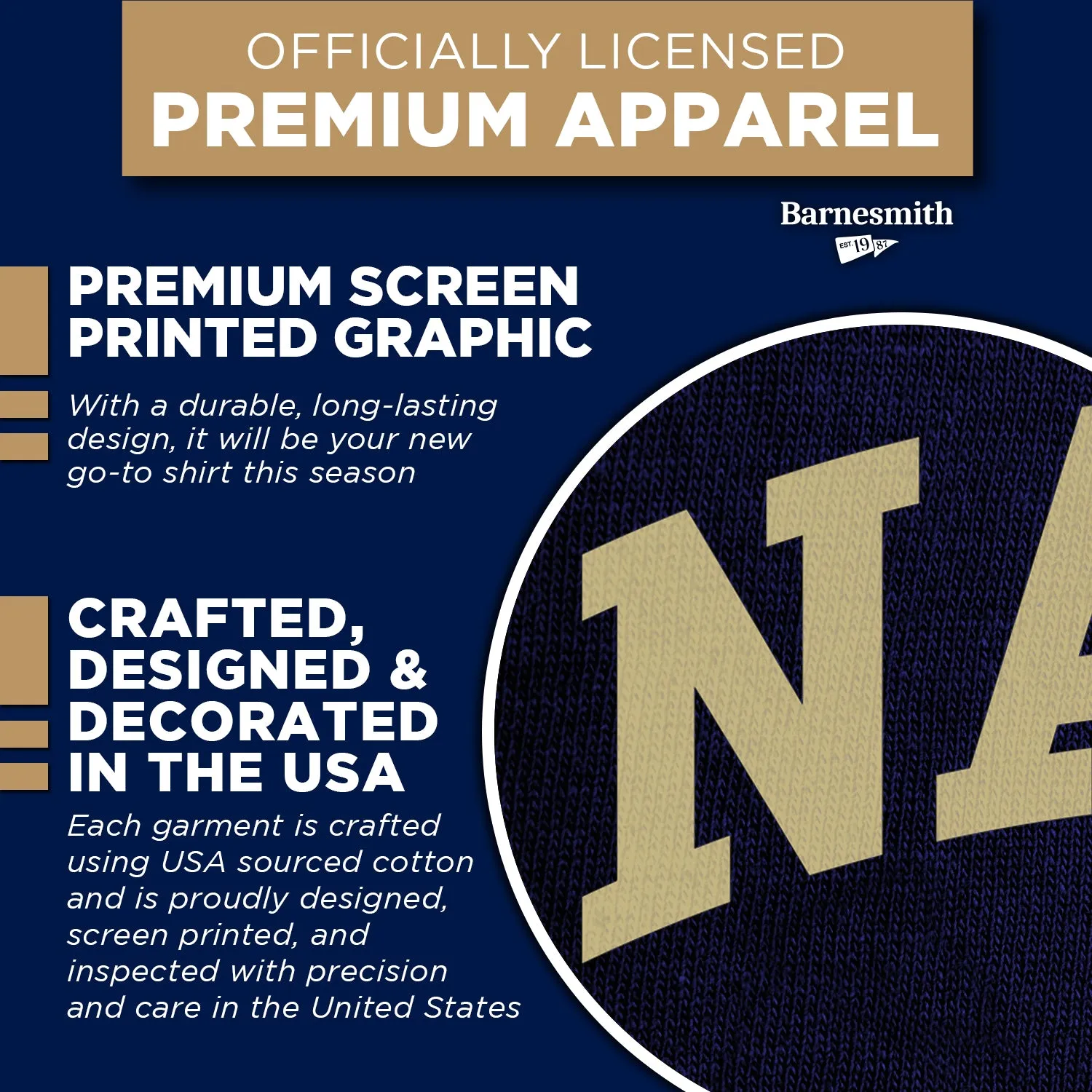 Navy Classic T-Shirt (Navy) sold by Barnesmith product image thumbnail 4