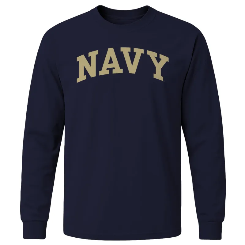 Navy Classic Long Sleeve T-Shirt (Navy) sold by Barnesmith