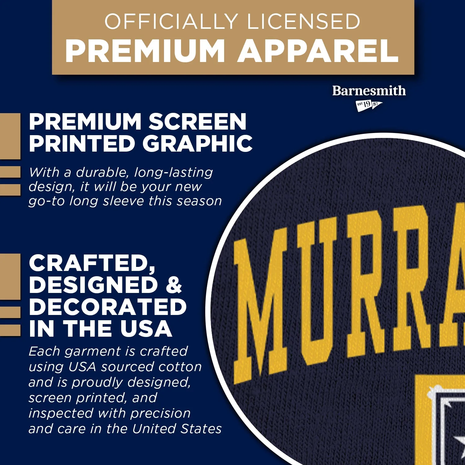 Murray State University Heritage Long Sleeve T-Shirt (Navy) sold by Barnesmith product image thumbnail 4