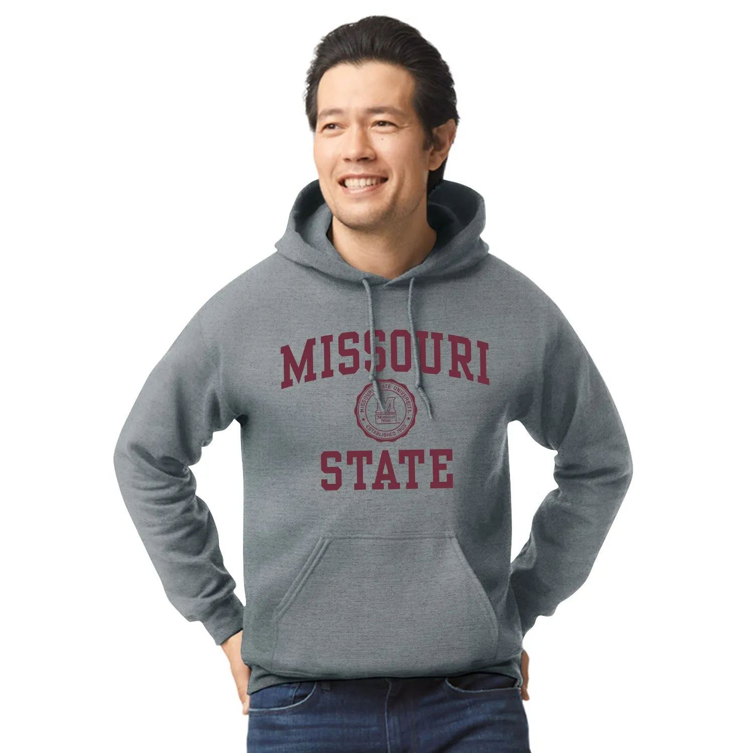 Missouri State University Heritage Hooded Sweatshirt (Charcoal Grey) sold by Barnesmith product image thumbnail 2