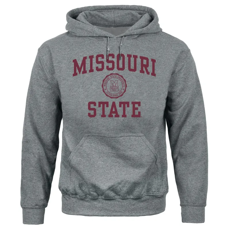 Missouri State University Heritage Hooded Sweatshirt (Charcoal Grey) sold by Barnesmith