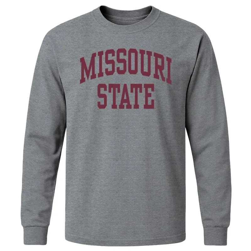 Missouri State University Classic Long Sleeve T-Shirt (Charcoal Grey) sold by Barnesmith