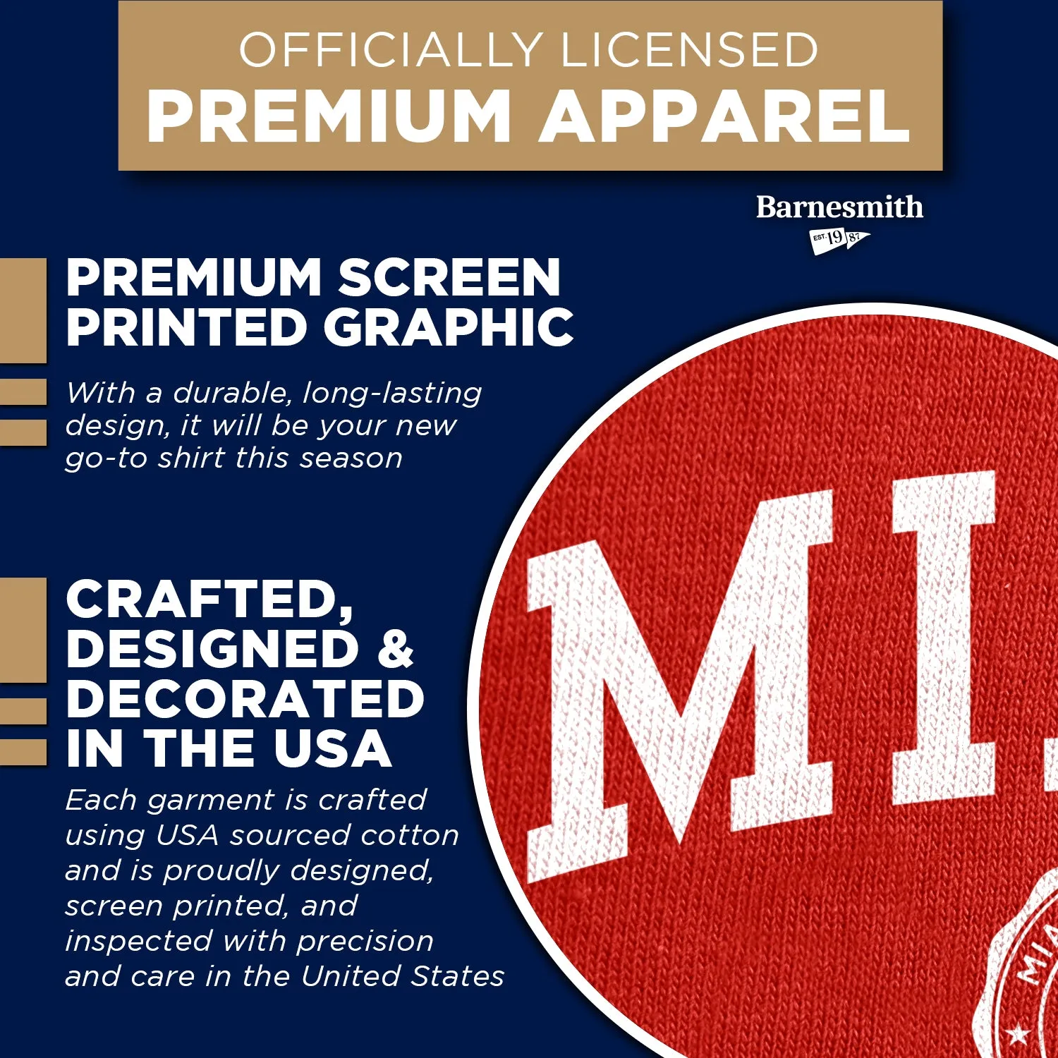 Miami University Heritage T-Shirt (Red) sold by Barnesmith product image thumbnail 4