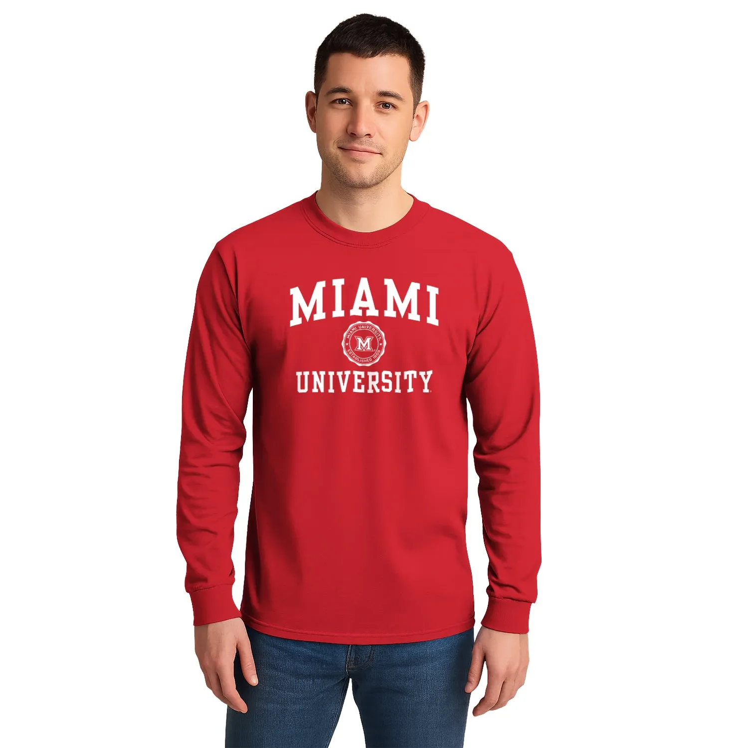 Miami University Heritage Long Sleeve T-Shirt (Red) sold by Barnesmith product image thumbnail 2